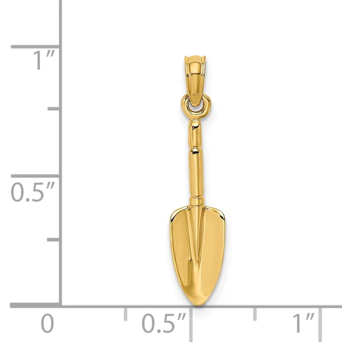 Charm Necklaces 14K 3D Trowel Garden Tool Charm TreasureFineJewelers