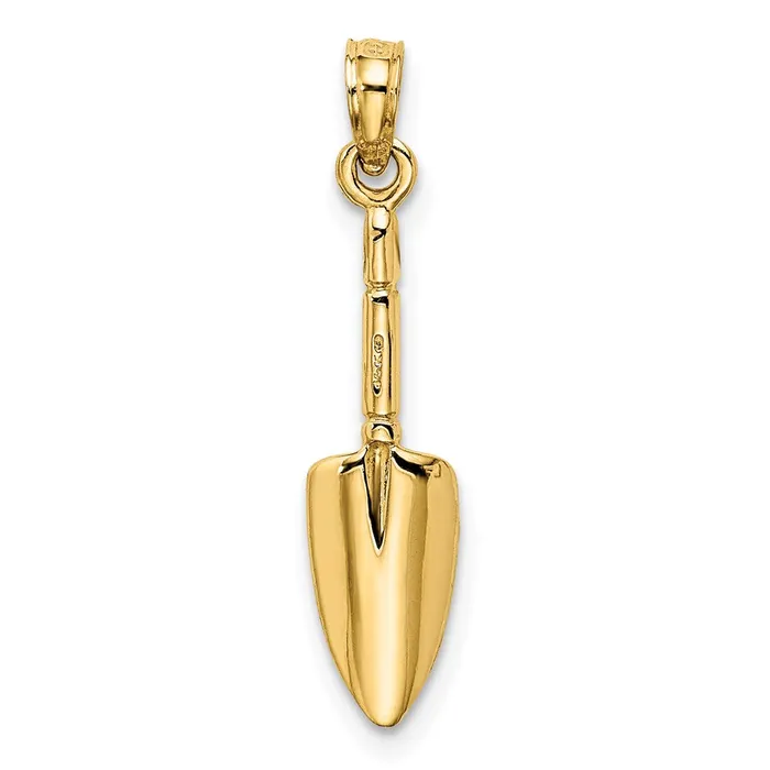 Charm Necklaces 14K 3D Trowel Garden Tool Charm TreasureFineJewelers