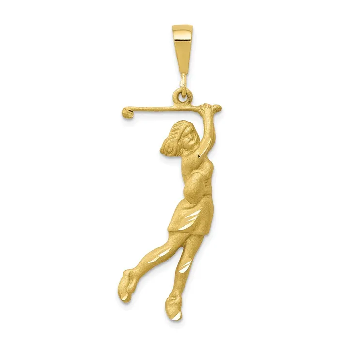Charm Necklaces TreasureFineJewelers 10K Golfer Charm