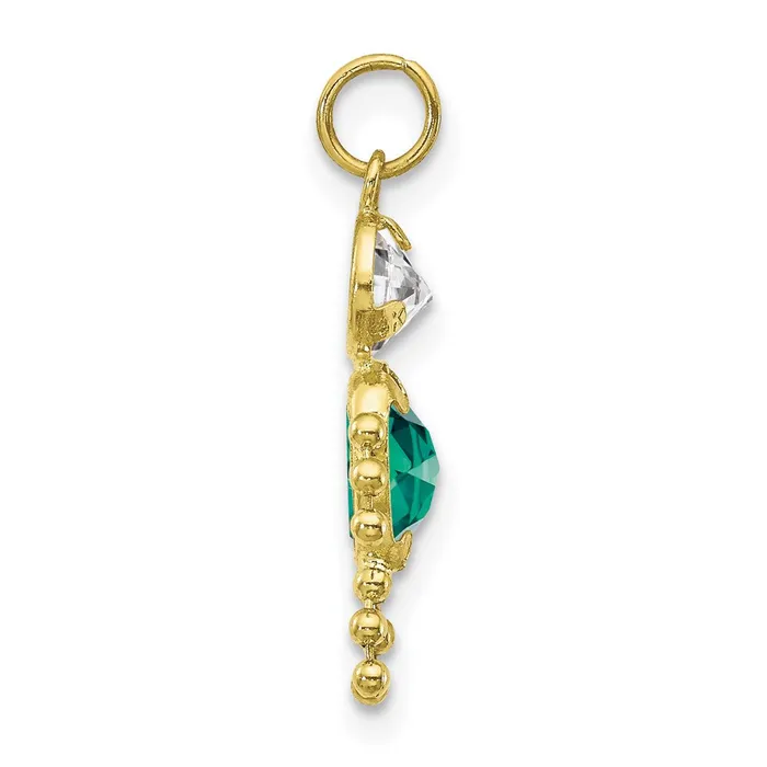Charm Necklaces TreasureFineJewelers 10k May Boy Birthstone Charm