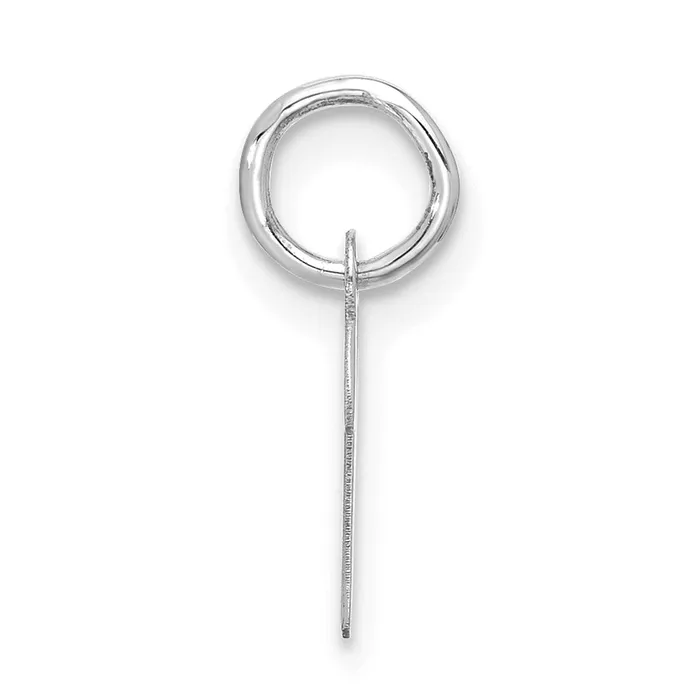 Charm Necklaces TreasureFineJewelers 10k White Gold Small Script Initial K Charm