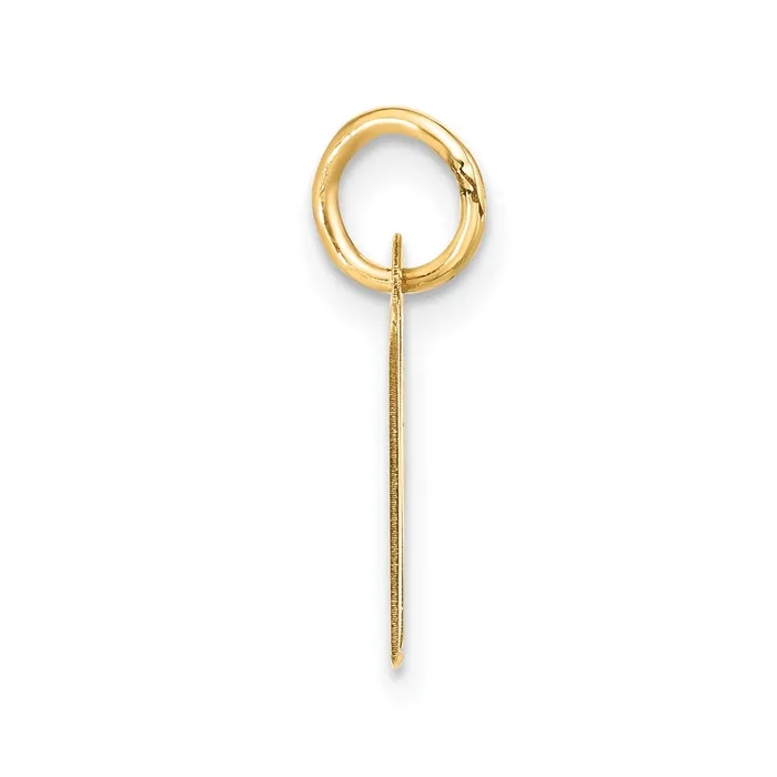 Charm Necklaces TreasureFineJewelers 10k Yellow Gold Large Slanted Block Initial W Charm