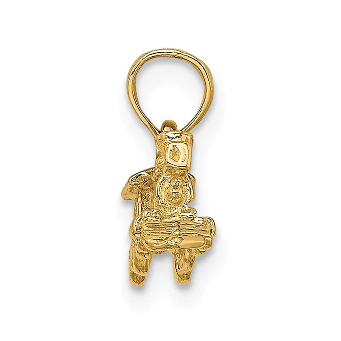 Charm Necklaces TreasureFineJewelers 14k 3D Miniature Train Charm