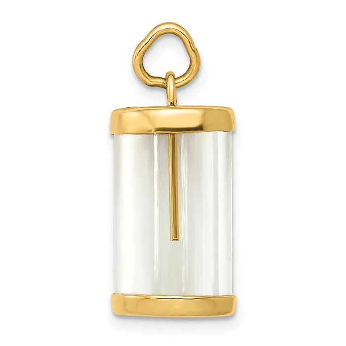 Charm Necklaces TreasureFineJewelers 14k Fillable Capsule Charm