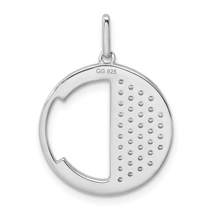 Charm Necklaces TreasureFineJewelers 14K White Gold Gatsby Diamond Initial C Charm