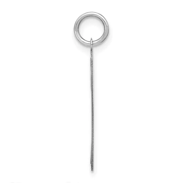 Charm Necklaces TreasureFineJewelers 14k White Gold Lower case Letter F Initial Charm