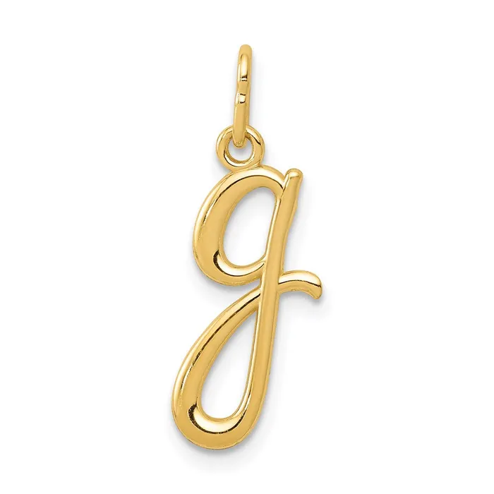 Charm Necklaces TreasureFineJewelers 14k Yellow Gold Letter G Initial Charm Charm Necklaces TreasureFineJewelers 14k Yellow Gold Letter G Initial Charm