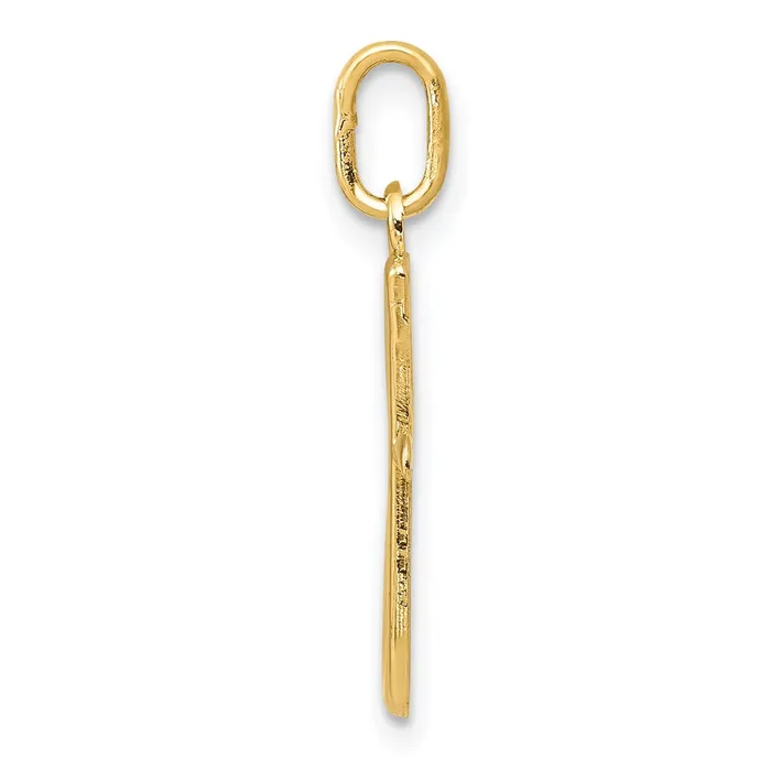 Charm Necklaces TreasureFineJewelers 14k Yellow Gold Letter G Initial Charm