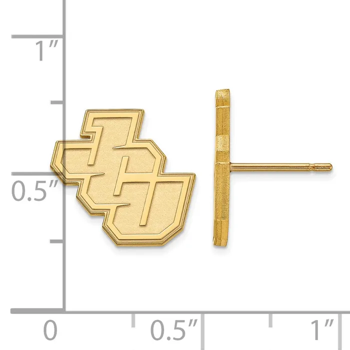 Earrings 10K Yellow Gold John Carroll University Small Post Earrings TreasureFineJewelers