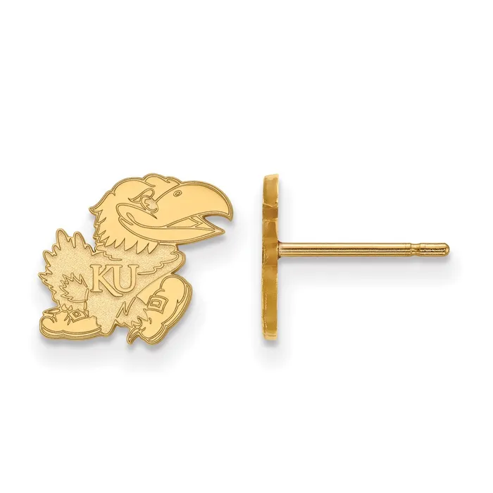 Earrings 14k Gold University of Kansas Jayhawk Extra Small Post Earrings TreasureFineJewelers Earrings 14k Gold University of Kansas Jayhawk Extra Small Post Earrings TreasureFineJewelers