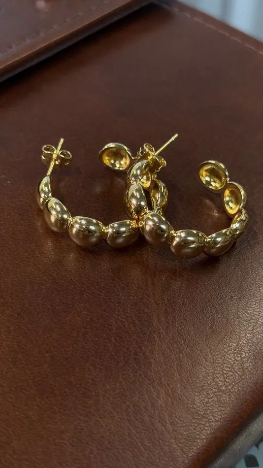 Earrings Bubbly Champagne Hoop Earrings MP Jewelry
