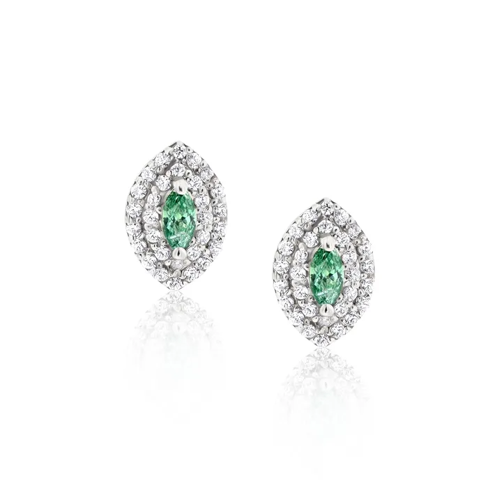 Earrings Hecate Emerald Sterling Silver Earrings Ema Jewels