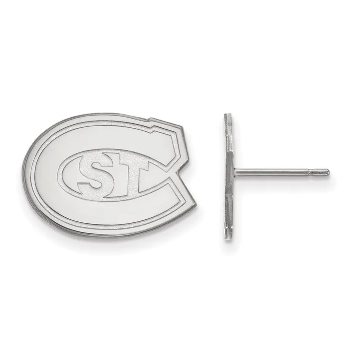 Earrings TreasureFineJewelers 10K White Gold St Cloud State Small Post Earrings Earrings TreasureFineJewelers 10K White Gold St Cloud State Small Post Earrings
