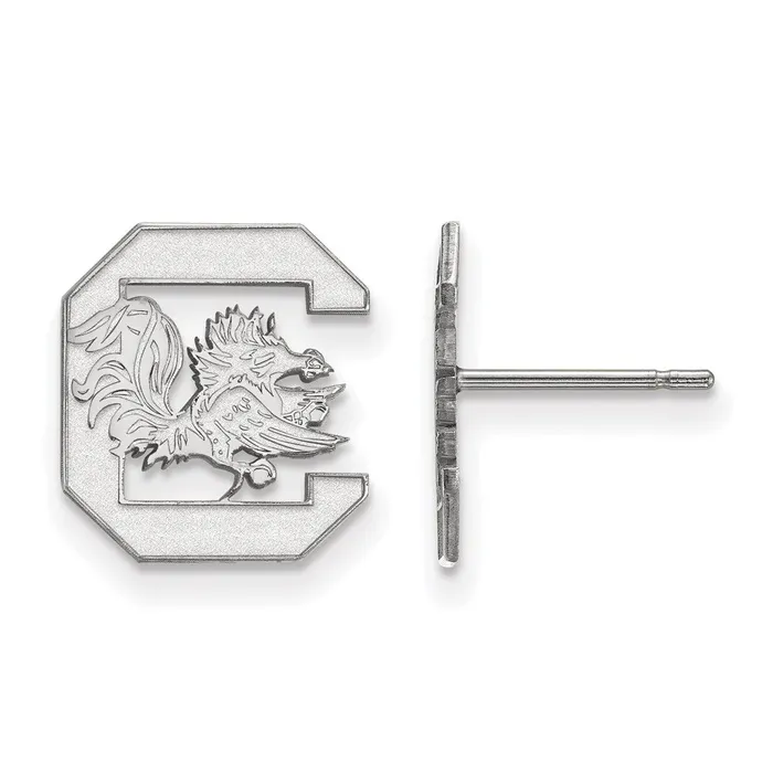 Earrings TreasureFineJewelers 10K White Gold University of South Carolina Small Post Earrings Earrings TreasureFineJewelers 10K White Gold University of South Carolina Small Post Earrings