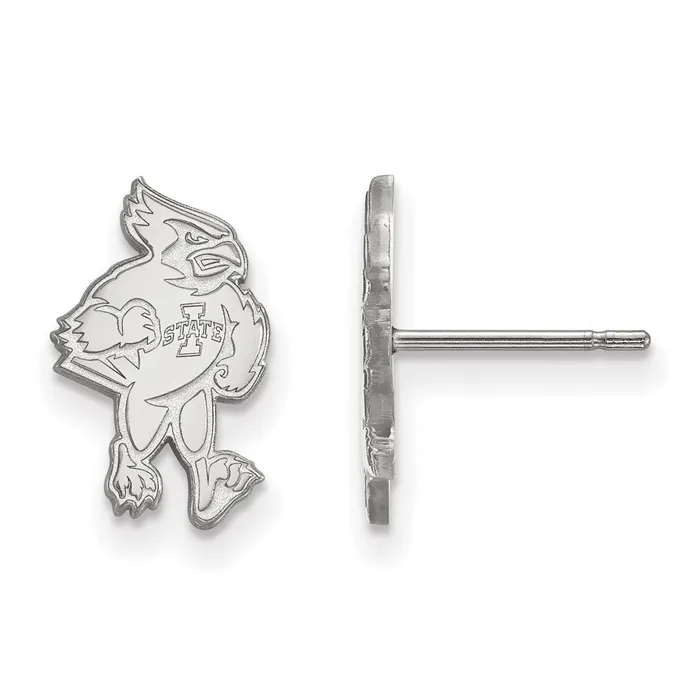 Earrings TreasureFineJewelers 14K White Gold Iowa State University Small Post Earrings Earrings TreasureFineJewelers 14K White Gold Iowa State University Small Post Earrings