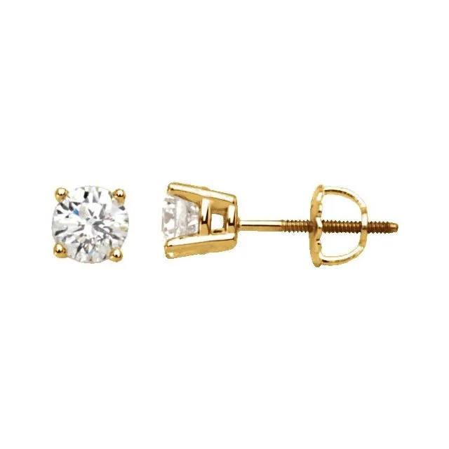 Earrings TreasureFineJewelers 14K Yellow 14 CTW Diamond Stud Earrings
