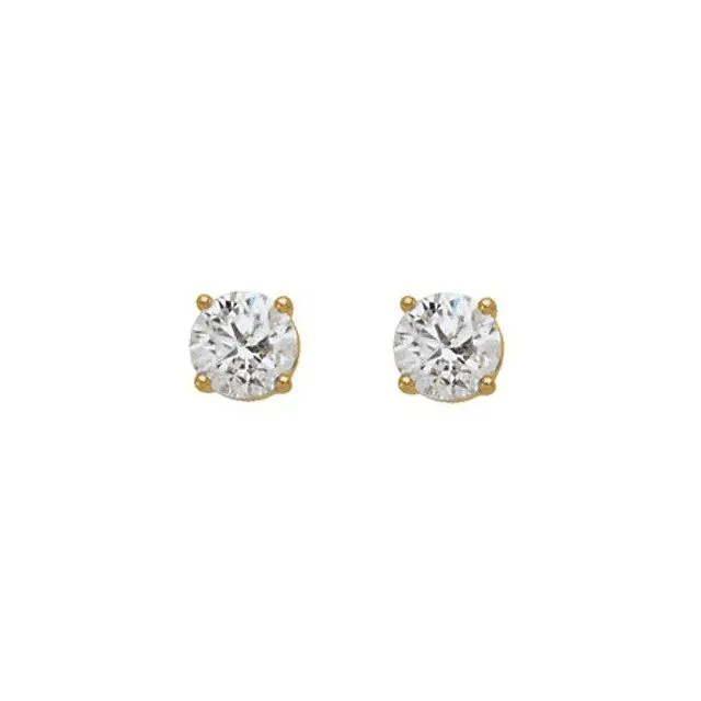 Earrings TreasureFineJewelers 14K Yellow 14 CTW Diamond Stud Earrings