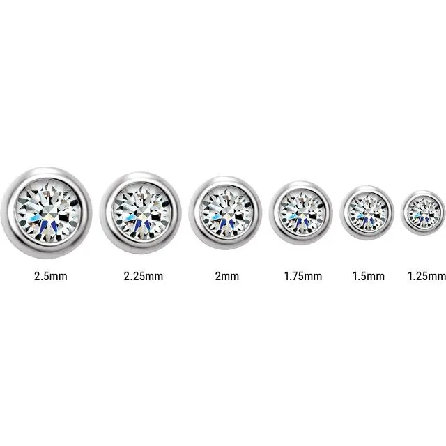 Earrings TreasureFineJewelers 14K Yellow Gold 06 CTW Natural Diamond Micro BezelSet Earrings