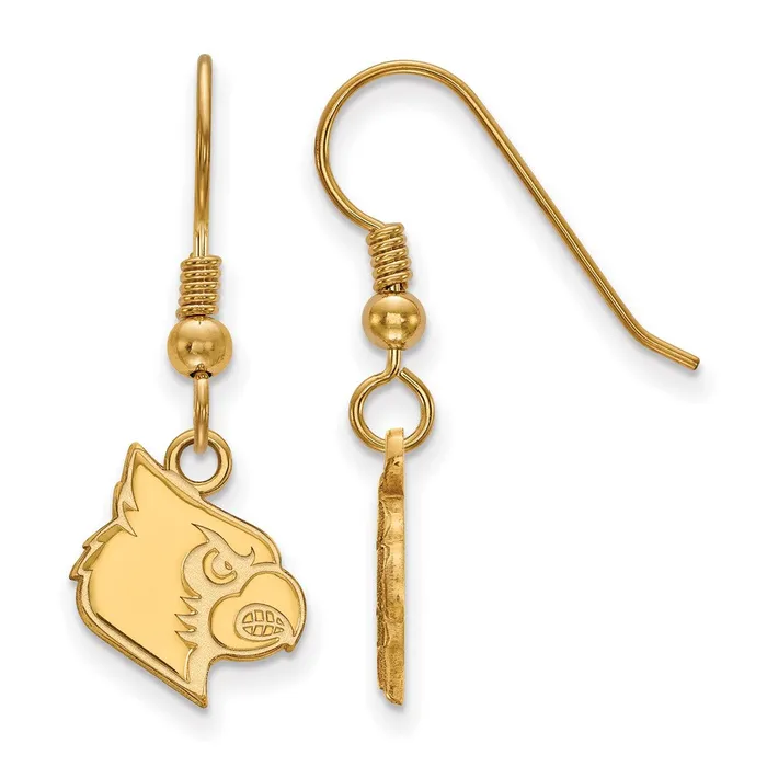 Earrings TreasureFineJewelers Sterling Silver Goldplated University of Louisville Cardinal Small Dangle Wire Earrings Earrings TreasureFineJewelers Sterling Silver Goldplated University of Louisville Cardinal Small Dangle Wire Earrings