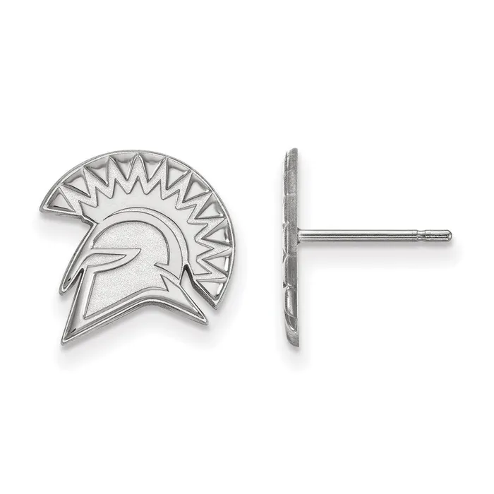Earrings TreasureFineJewelers Sterling Silver Rhodiumplated San Jose State University Spartan Small Post Earrings Earrings TreasureFineJewelers Sterling Silver Rhodiumplated San Jose State University Spartan Small Post Earrings