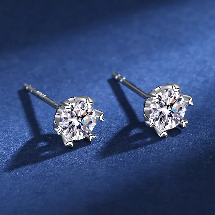 Earrings Trendolla Jewelry Love Snowflake Moissanite Stud Earrings Earrings