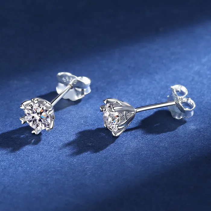 Earrings Trendolla Jewelry Love Snowflake Moissanite Stud Earrings Earrings