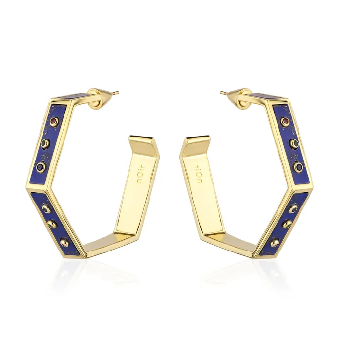 Earrings vendorunknown Polygon Hoop Earrings