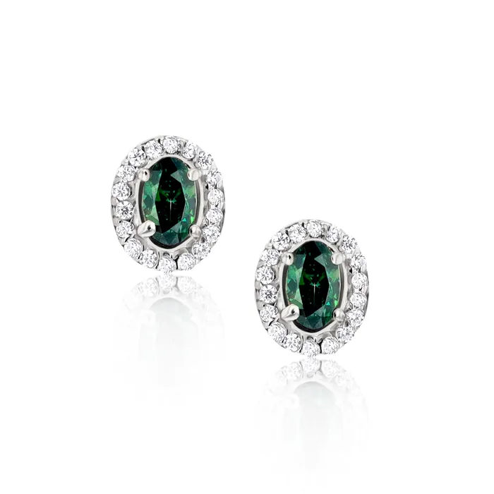 Euterpe Emerald Sterling Silver Earrings Ema Jewels Earrings