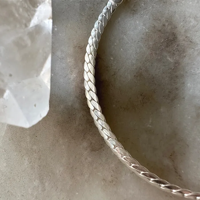 Herringbone Silver Chain Bracelet Robindira Unsworth Bracelets