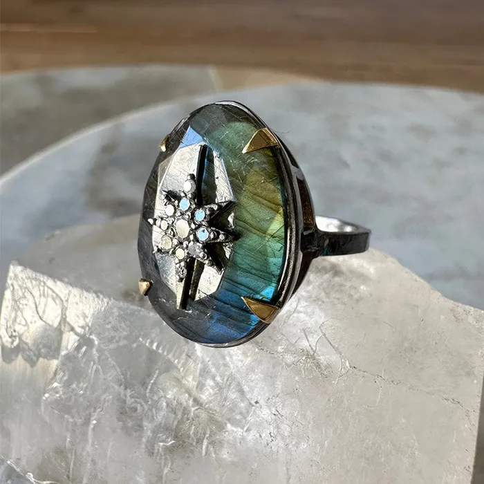 Kaira Labradorite Celestial Ring Robindira Unsworth Rings