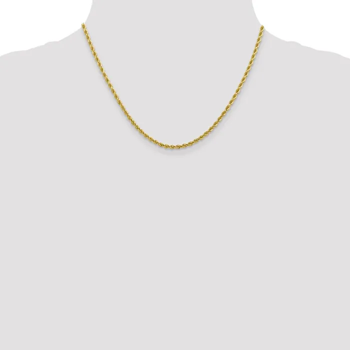 Leslies 10K 275mm DiamondCut Rope Chain TreasureFineJewelers Necklaces