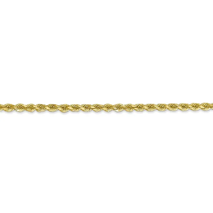 Leslies 10K 275mm DiamondCut Rope Chain TreasureFineJewelers Necklaces