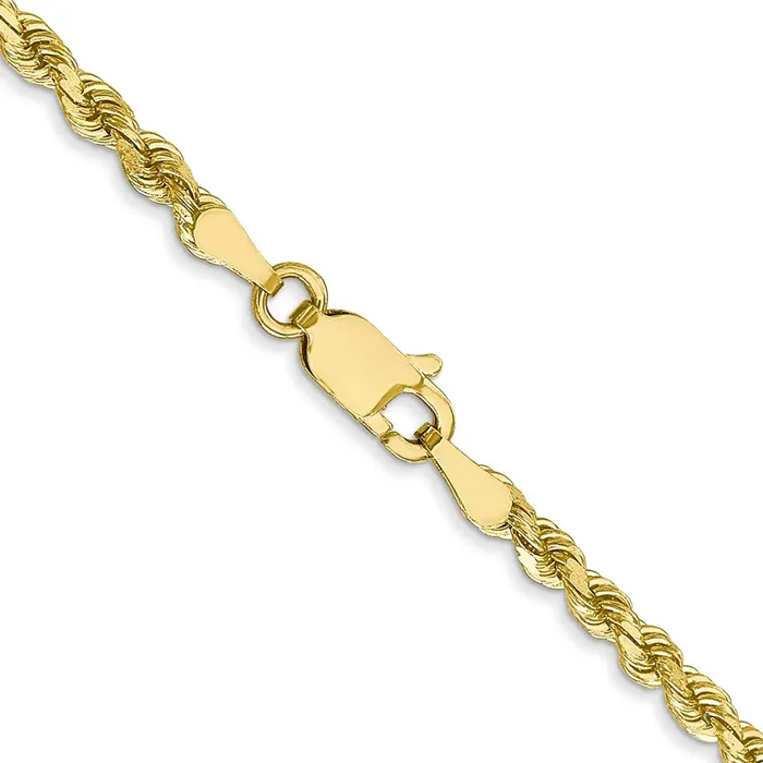 Leslies 10K 275mm DiamondCut Rope Chain TreasureFineJewelers Necklaces