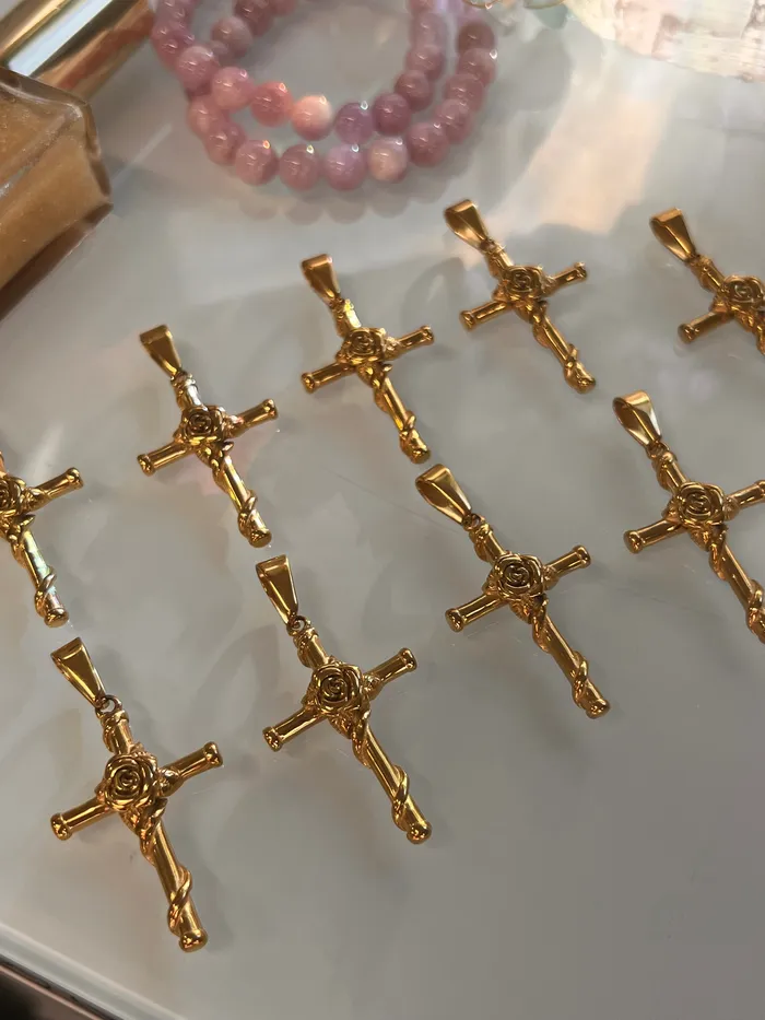 MP Jewelry Bracelets 9 pcs Wholesale Lot of Stainless Steel Crosses