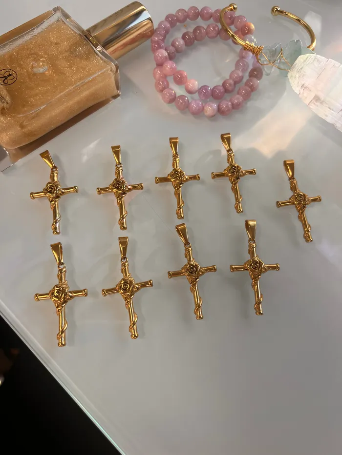 MP Jewelry Bracelets 9 pcs Wholesale Lot of Stainless Steel Crosses