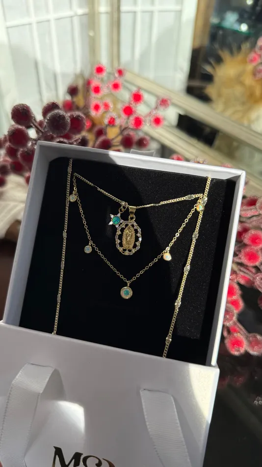 MP Jewelry Icicle Lady of Guadalupe Necklace Set Necklaces MP Jewelry Icicle Lady of Guadalupe Necklace Set Necklaces