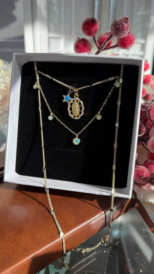 MP Jewelry Icicle Lady of Guadalupe Necklace Set Necklaces MP Jewelry Icicle Lady of Guadalupe Necklace Set Necklaces