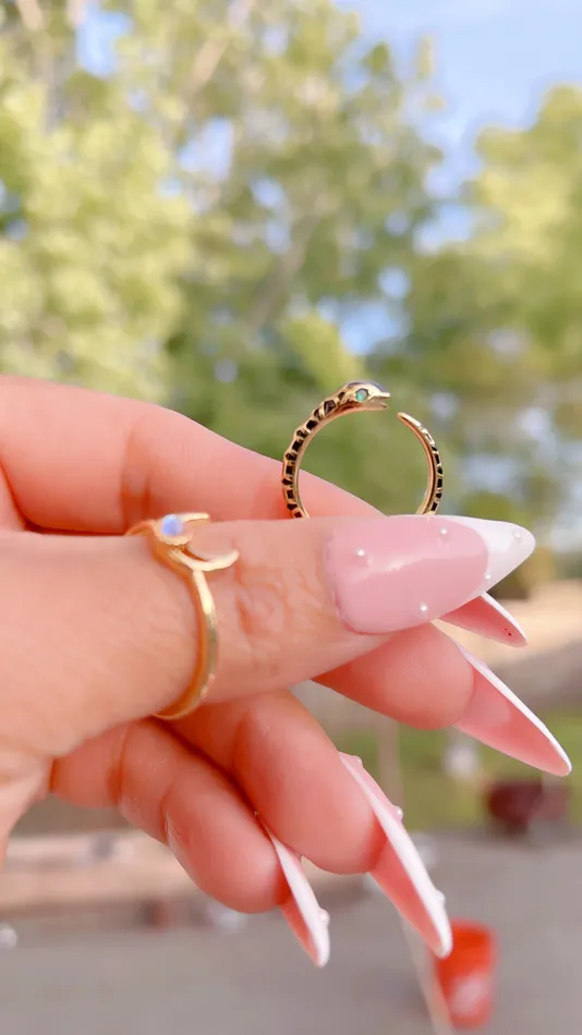 MP Jewelry Rings Black Snake Ring