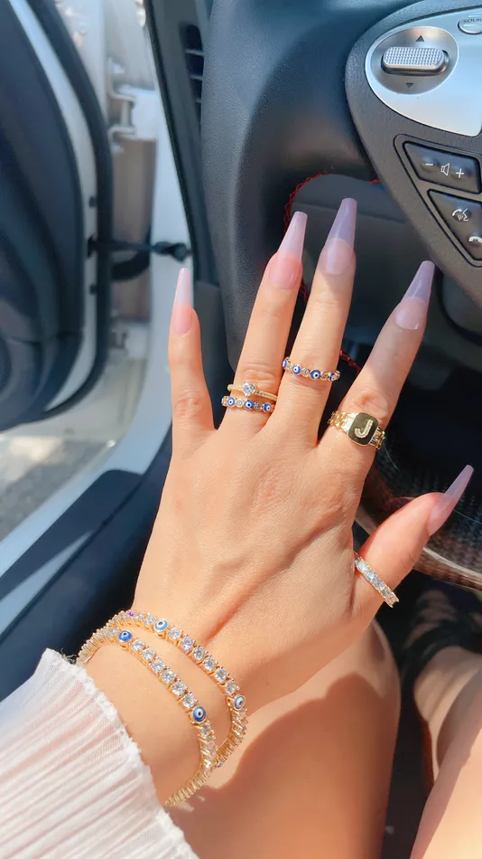 MP Jewelry Rings Blue Evil Eye Ring