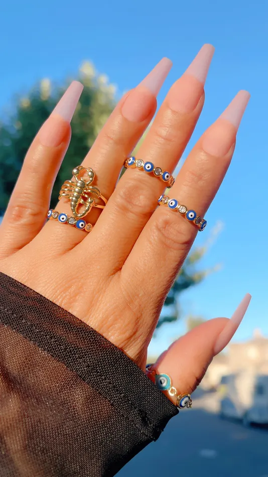MP Jewelry Rings Blue Evil Eye Ring