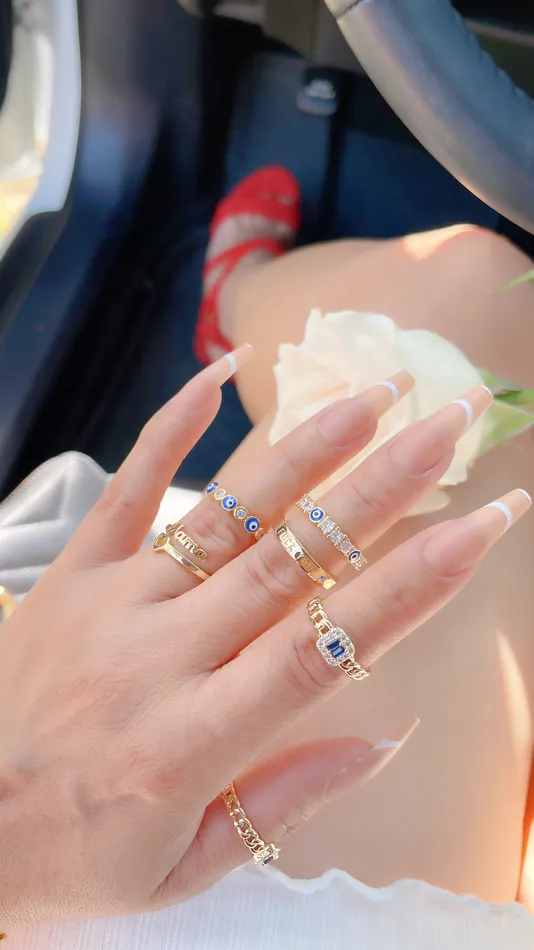 MP Jewelry Rings Blue Evil Eye Ring