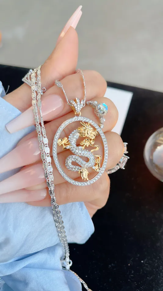 MP Jewelry Silver Dragon Necklace Necklaces