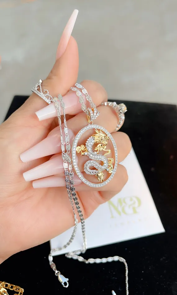 MP Jewelry Silver Dragon Necklace Necklaces