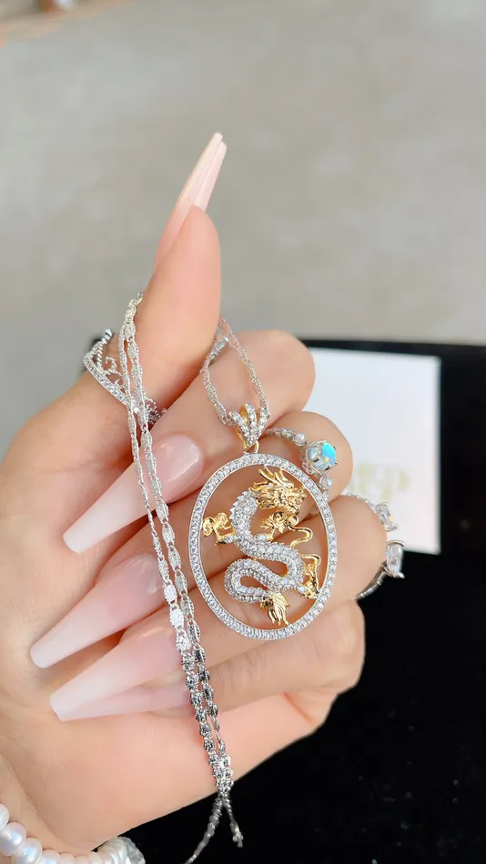 MP Jewelry Silver Dragon Necklace Necklaces