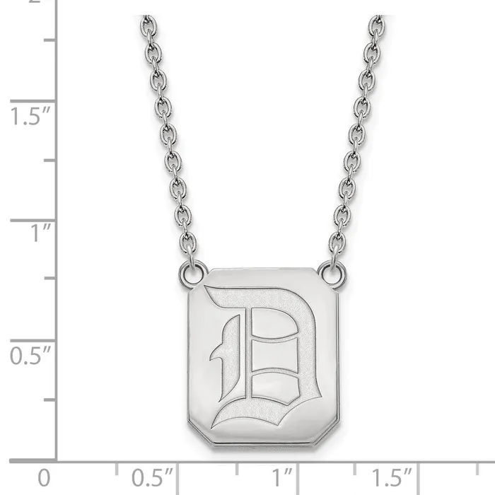 Necklaces 10K White Gold Duquesne University Large Pendant wilth Necklace TreasureFineJewelers