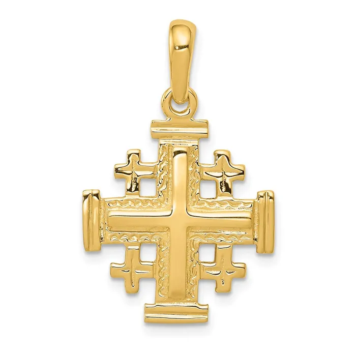 Necklaces 14k Jerusalem Cross Pendant TreasureFineJewelers