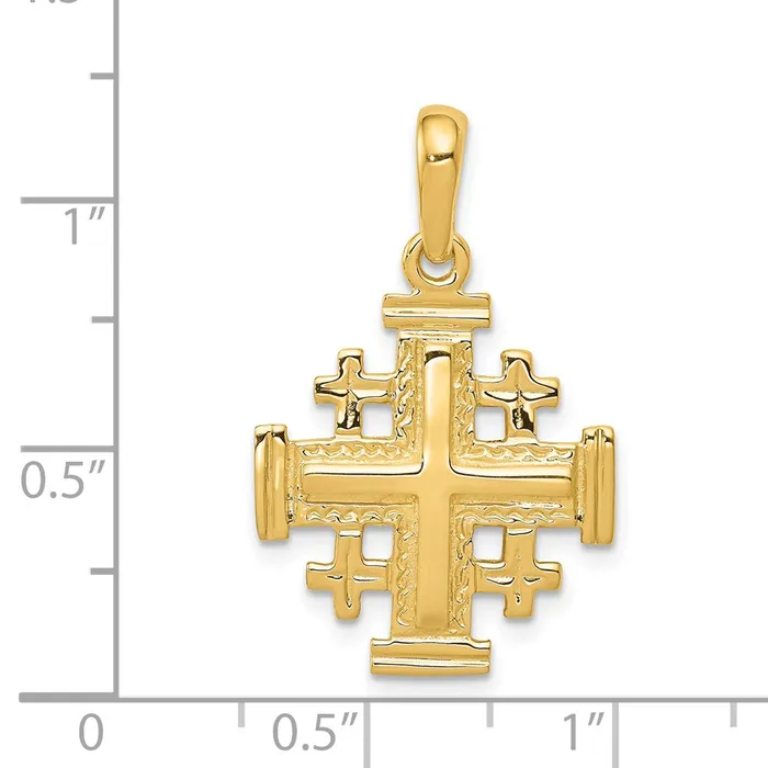 Necklaces 14k Jerusalem Cross Pendant TreasureFineJewelers