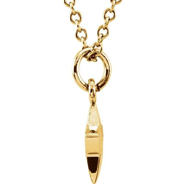 Necklaces 14K Yellow Gold Tiny Posh Star 1618 Necklace TreasureFineJewelers