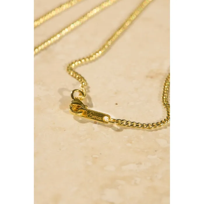 Necklaces Ema Jewels V Initial Cursive Engraved Pendant Necklace 14K 925 Gold Vermeil
