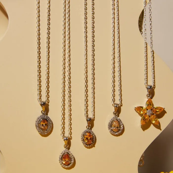Necklaces Euterpe Sunflower Sterling Silver Necklace Ema Jewels